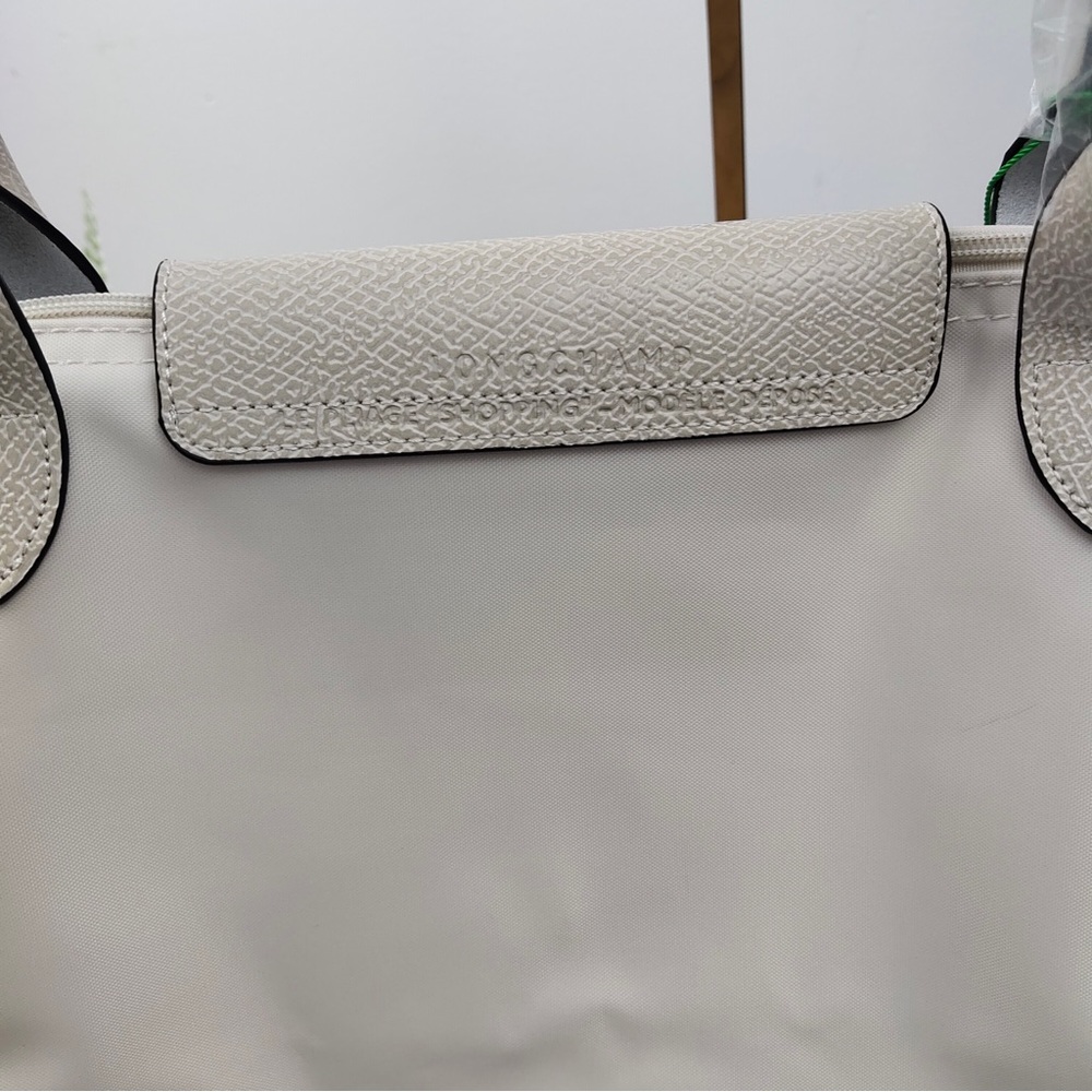 NWT Longchamp Le Pliage Original Large Shoulder Nylon Bag Tote IN OFF WHITE - Picture 6 of 11